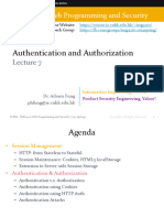 Authentication and Authorization Lecture 7