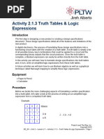 Activity 2.1.3 Truth Tables & Logic Expressions: Jireh Alberto