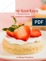 Receta Mini Tortas Veganas de COCO y FRESA
