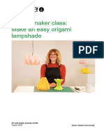 Art and Maker Class Instructions - Origami Lampshade