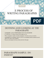 The Process of Writing Paragraphs