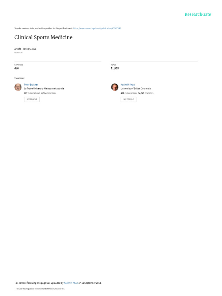 Clinical Sports Medicine Pdf Chiropractic Pain