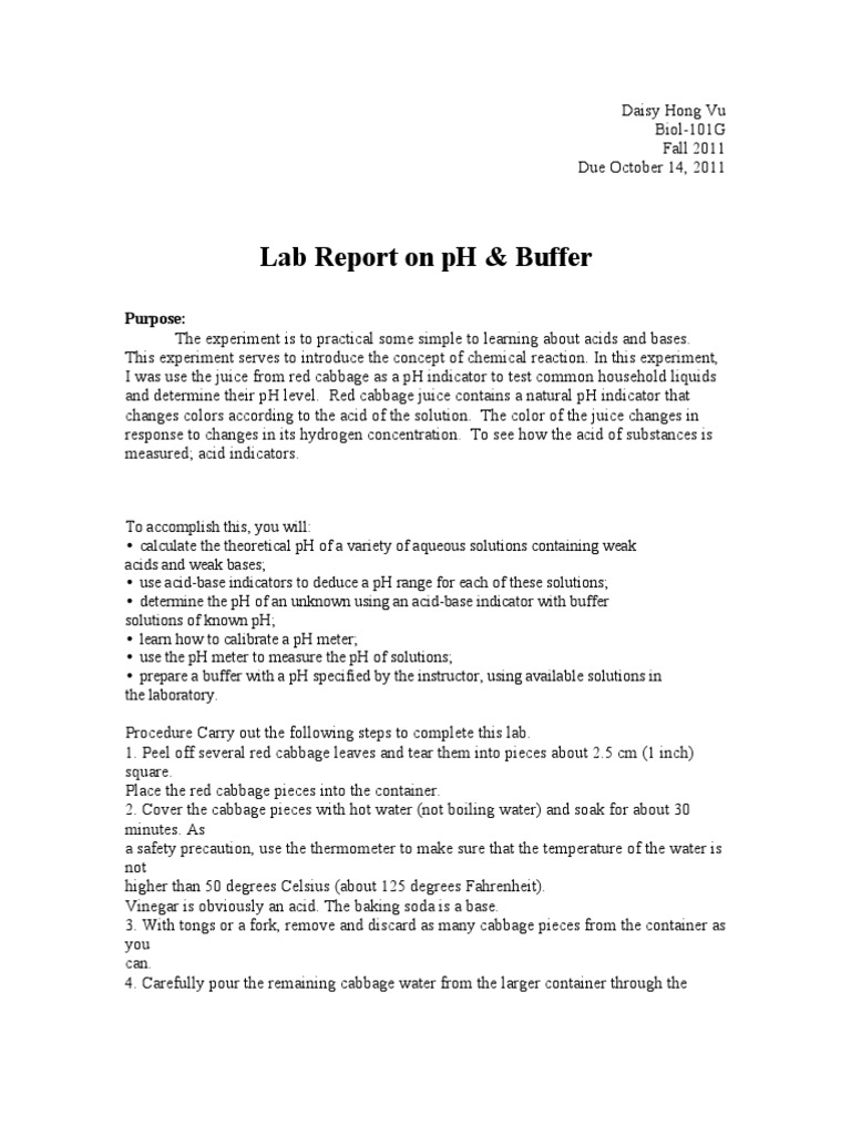 PH Lab PDF Ph Buffer Solution