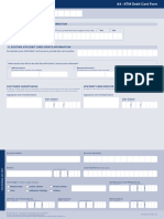 A4 ATM Debit Card Form