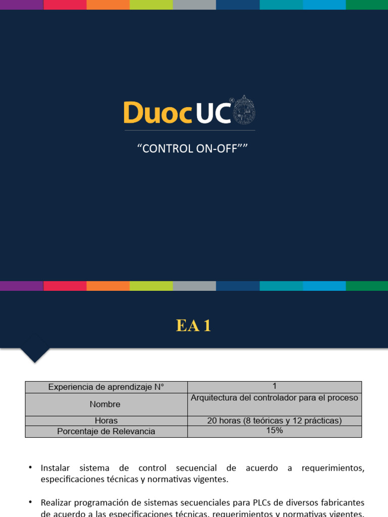 Control ON-OFF | PDF | Controlador lógico programable | Ingeniería ...