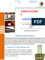 Unidad I Tipos de Cimentaciones 2023