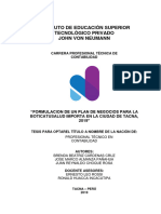 Formulacion de Un Plan de Negocios para La Boticatusalud Importa en La Ciudad de Tacna - 2019 - Conta