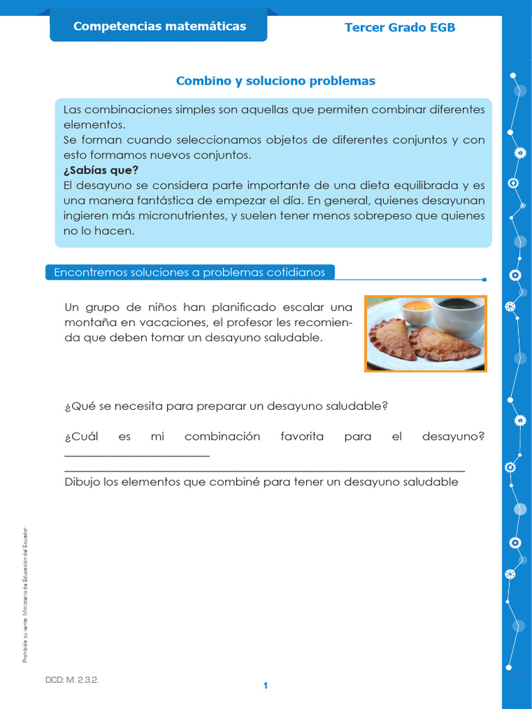 Ejercicios de Combinaciones Simples para Niños | PDF