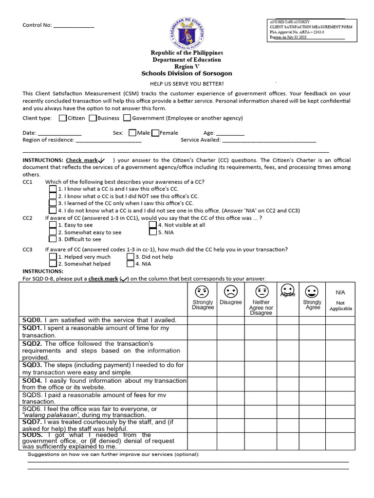 Client Satisfaction Measurement Csc