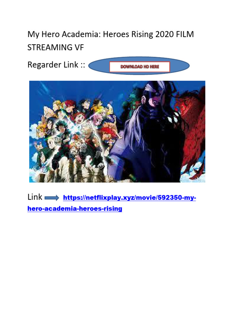 My Hero Academia: Heroes Rising Stream | PDF