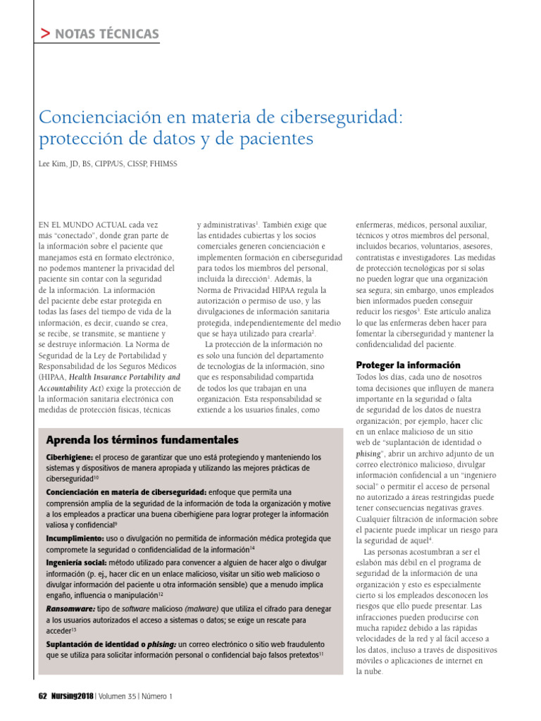 Concienciación En Materia De Ciberseguridad Protección De Datos Y De