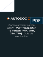 Cómo Cambiar - Correa Poli V - VW Transporter T5 Furgón (7HA, 7HH, 7EA, 7EH) - Guía de Sustitución
