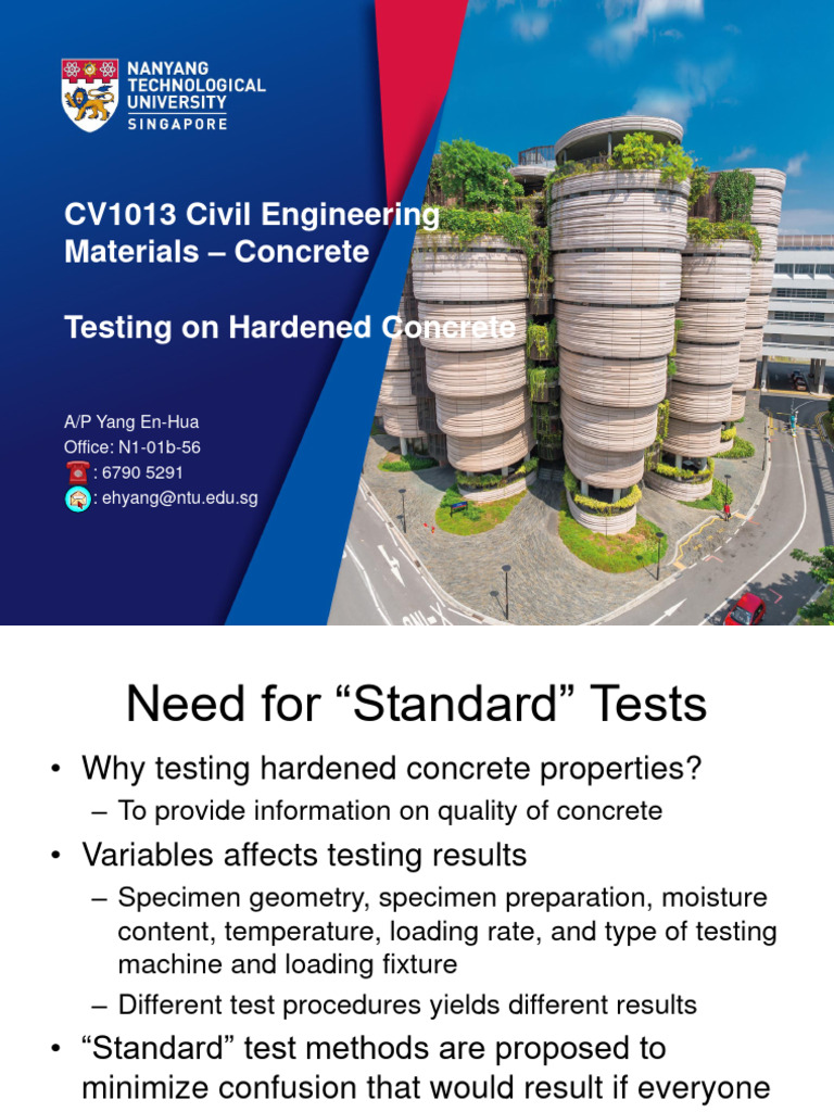 CV1013 - Concrete - 9 Testing of Hardened Concrete - S2 19-20 | PDF ...