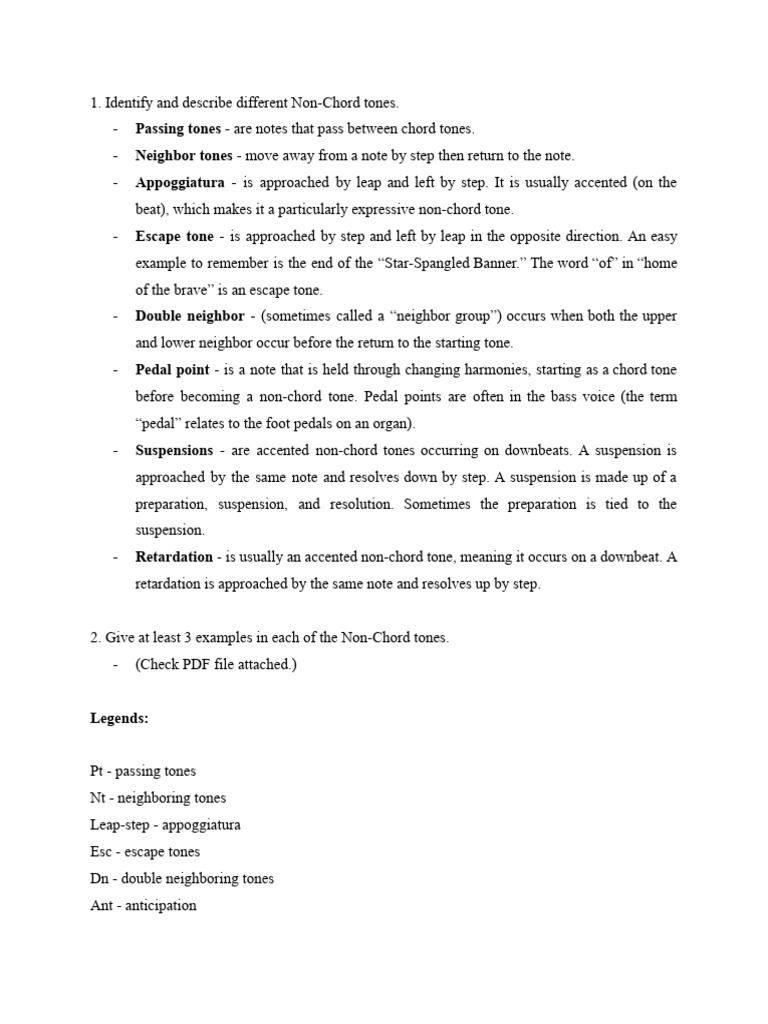 NonChord Tones PDF