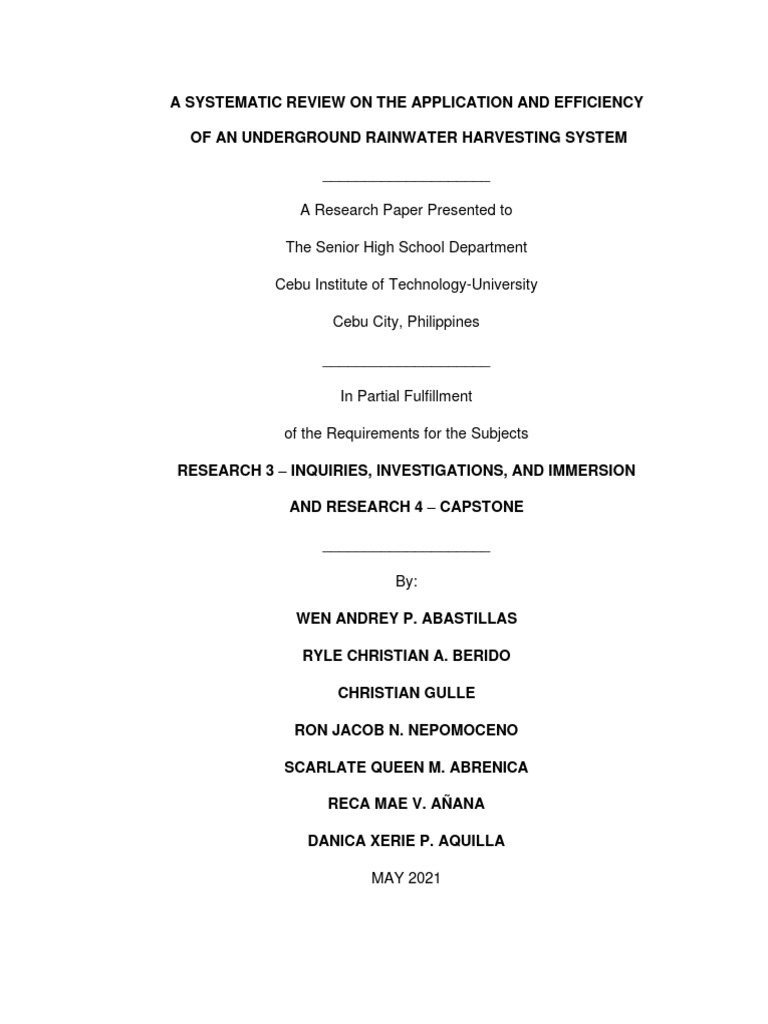 Full research paper civil engineering group 1 highlighted pdf water