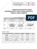 PSIG-01 Politica Integrada de Gestion de Calidad, SSOMA - Doc v03