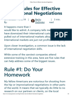 5 Basic Rules For Effective International Negotiations