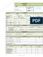 Solicitud de Empleo PDF Editable Verde