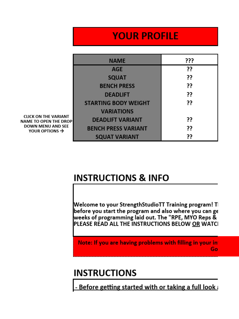 Strength Training Program Profile | PDF | Weight Training | Weight