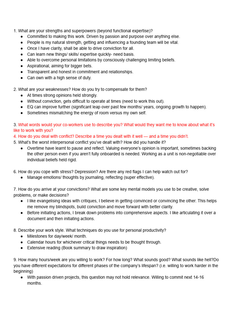 50 Questions For Co-Founders | PDF | Startup Company | Small Business ...