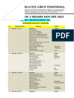 Itinerary Tour 3 Negara Nov-Des 2023