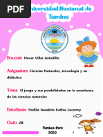 El Juego y Susposibilidades en La Enseñanza de Las Ciencias Naturales