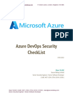 Azure DevOps Security CheckList.