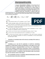 Normalisation Scheme of Marks