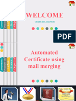 Automated Certificate