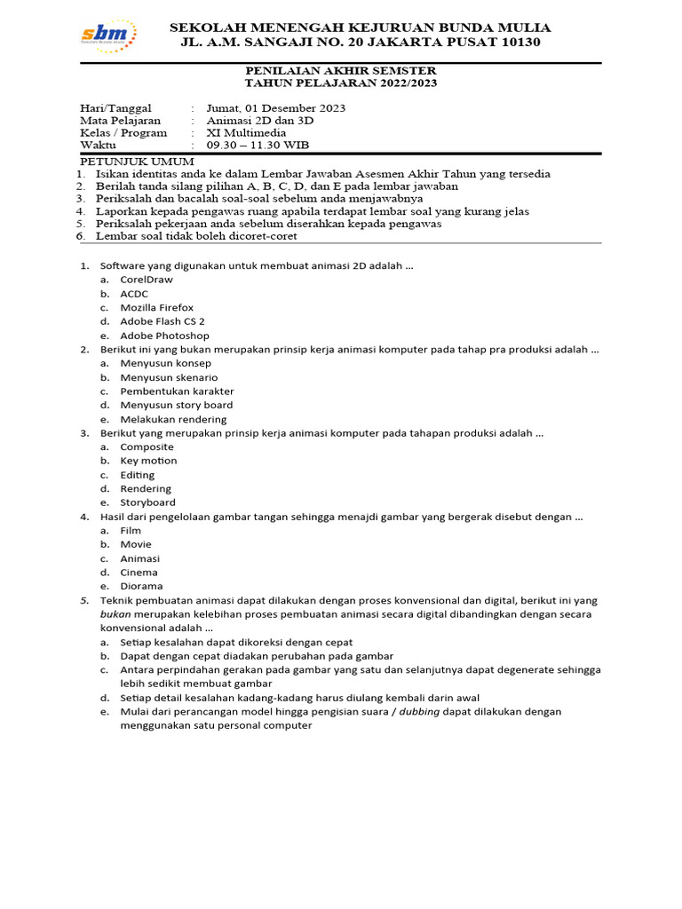 Pas Animasi 2d Dan 3d 2 Pdf