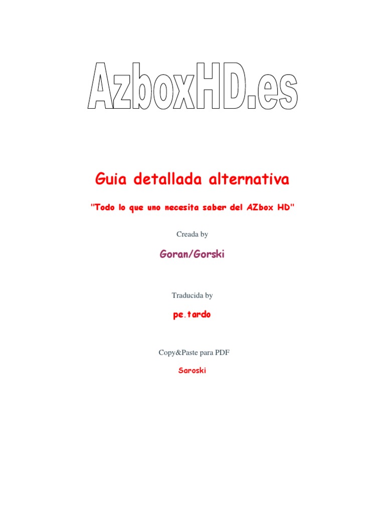 Azbox Desde Cero | PDF | Archivo de computadora | Enrutador (Computación)