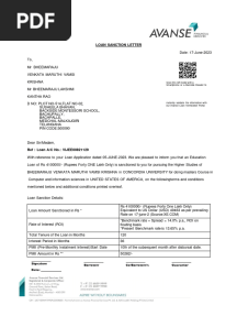 Vamsi Krishna Loan Sanction Letter 456