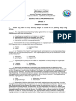 Grade 9 - EsP Diagnostic Test With Answer Key