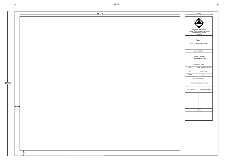 Contoh Kop Gambar Teknik Sipil | PDF