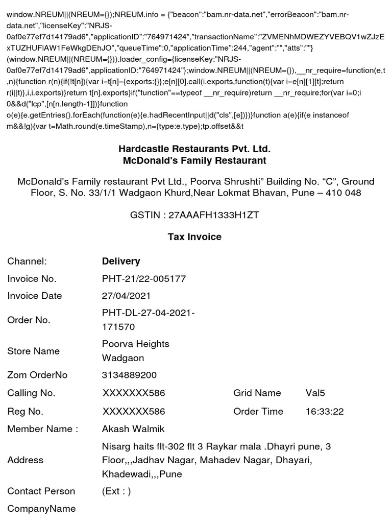 Invoice 20210427165344 | Download Free PDF | Bread Dishes | Cooking
