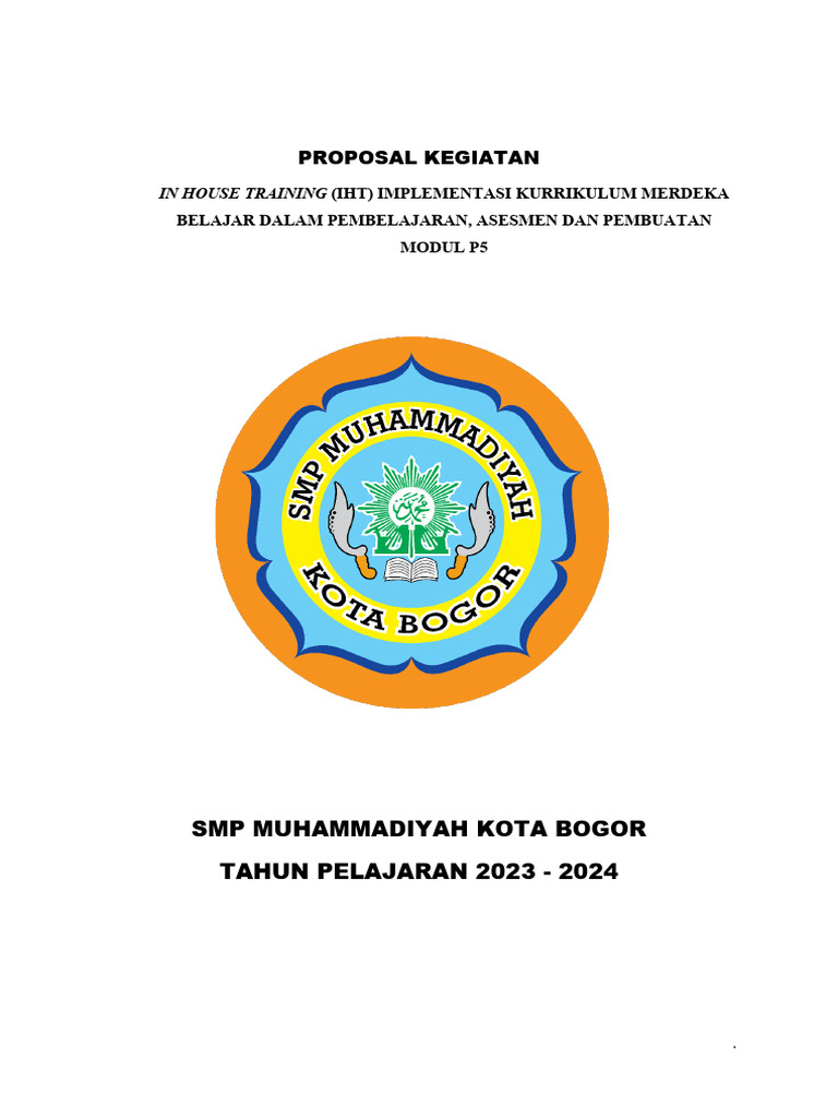 Proposal IHT Kurikulum Merdeka 2023 | PDF