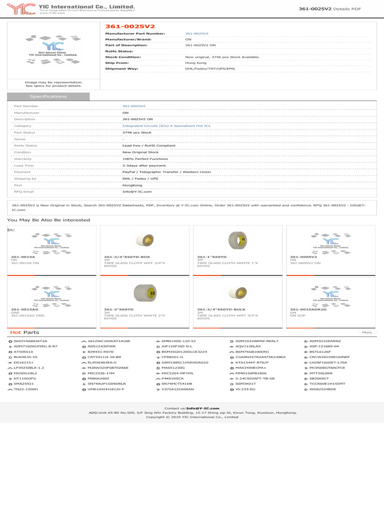 Specifications: Parts | PDF | Electronics