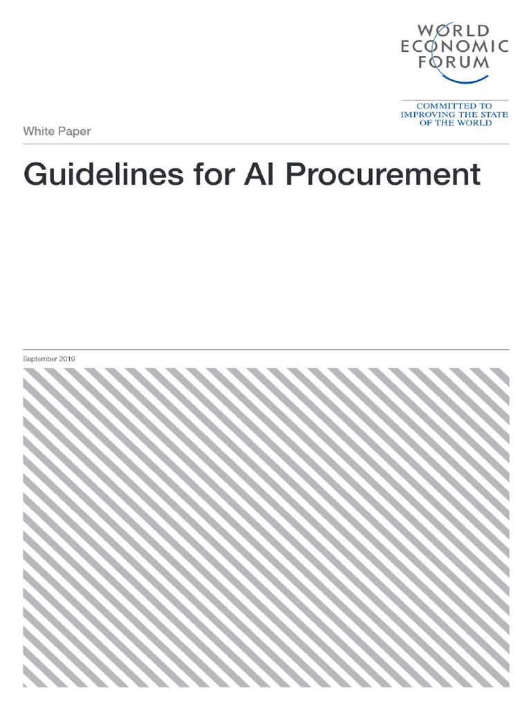 WEF Guidelines For AI Procurement | PDF
