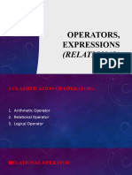 Operators, Expressions