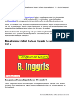 Rangkuman Materi Bahasa Inggris Kelas 8 K13 Revisi Lengkap!