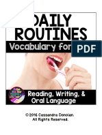 Daily Routines Vocabulary