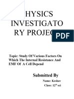 Physics Investigatory Project