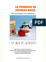 Crochet Penguin in Christmas Sock Free PDF Pattern