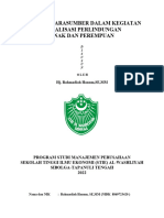 Laporan Narasumber Dalam Kegiatan Sosialisasi Perlindungan Sibabangun