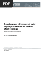 Development of Improved Weld Repair Procedures For Carbon Steel Castings-Master Thesis