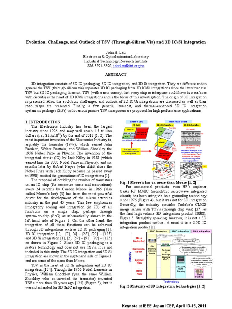 TSV and 3D IC Integration Overview | PDF | Integrated Circuit ...