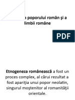Formarea Poporului Român Şi A Limbii