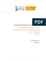 Teaching - Practice - Portfolio - Template English 2021-2022