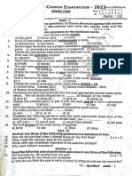10th English Quarterly Exam 2022 Original Question Paper Karur District PDF Download