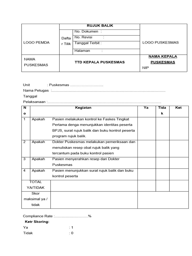 Evaluasi Rujuk Balik Puskesmas BPJS | PDF